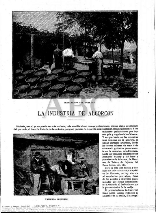 1898 - Periódico sobre la industria de Alcorcón