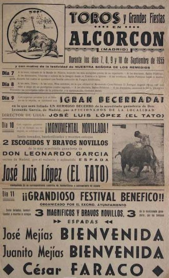 1955 - Cartel de toros en Alcorcón