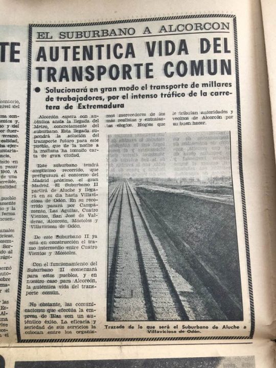 1974 - Periódico sobre la Renfe en Alcorcón