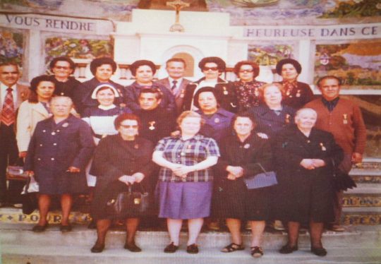 1978 - Grupo de personas de Alcorcón de viaje a Lourdes