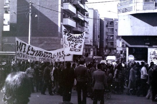 1980 - Manifestación en la Calle Mayor
