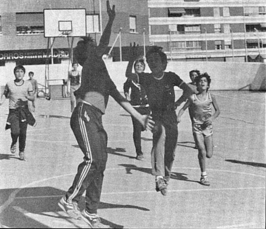 1981 - Patio del colegio San Luis Gozaga