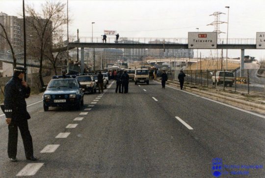 1986 - La Policía patrullando en la Nacional V