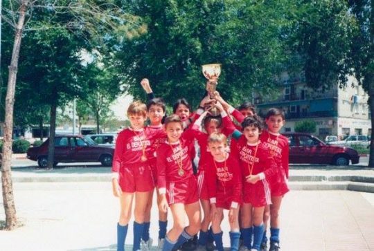 1990 - Equipo de fútbol en Calle Los Cantos