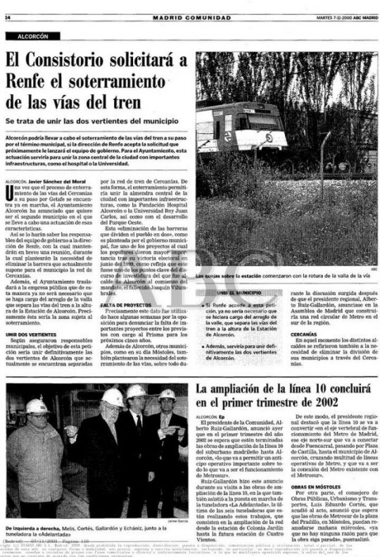 2000 - Soterramiento de la Renfe de Alcorcón