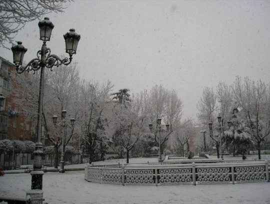2005 - Plaza de la Hispanidad nevada