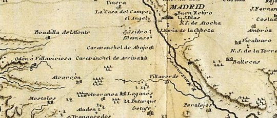 1763 - Mapa de las cercanías de Alcorcón